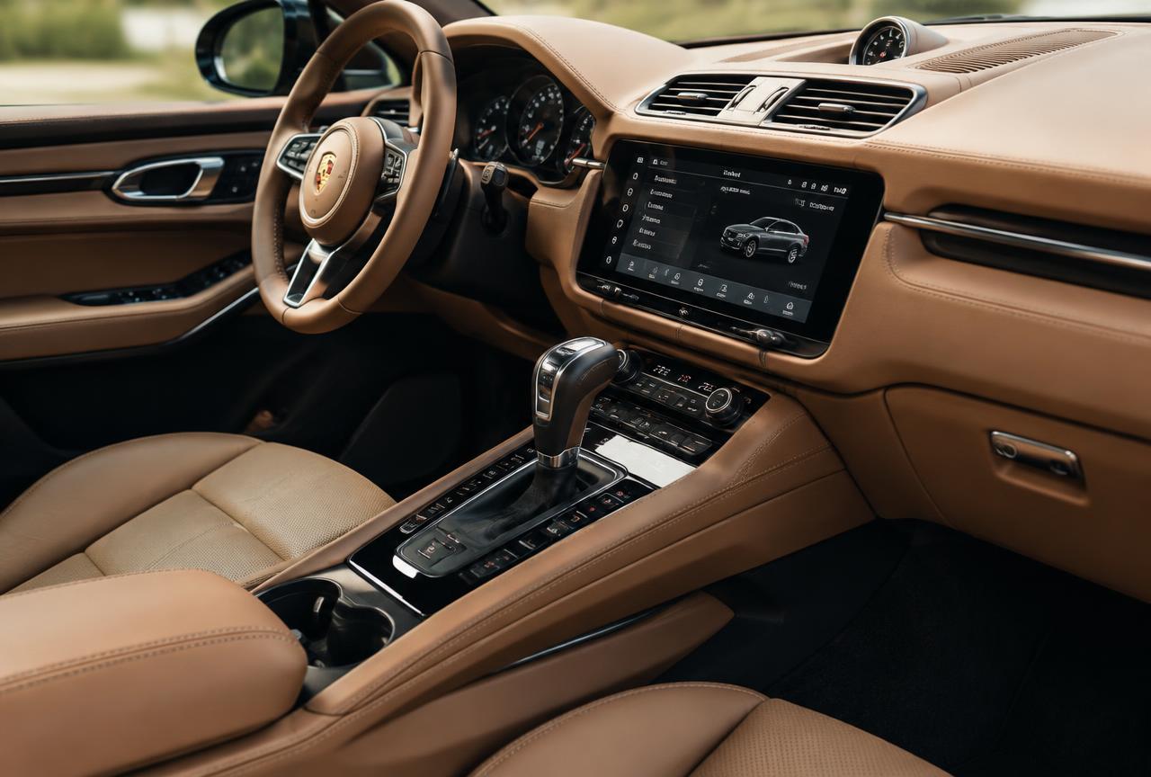 Lederen interieur van een premium auto